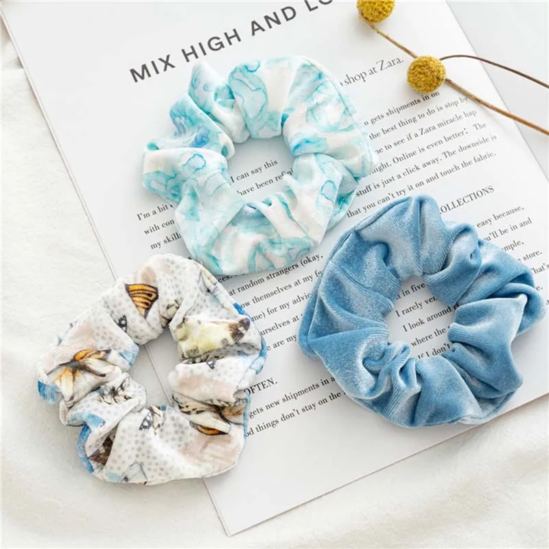 

3pc Velvet Scrunchies Hair Accessories Scrunchie Ornaments Elastic Hair Bands Tiara Free Shipping Darling Woman Vsco Head Dress