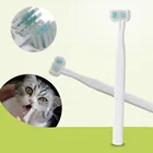 Зубная щетка для кошек и собак с двойными головками, освежитель для чистки зубов, уход за полостью рта, товары для собак и кошек