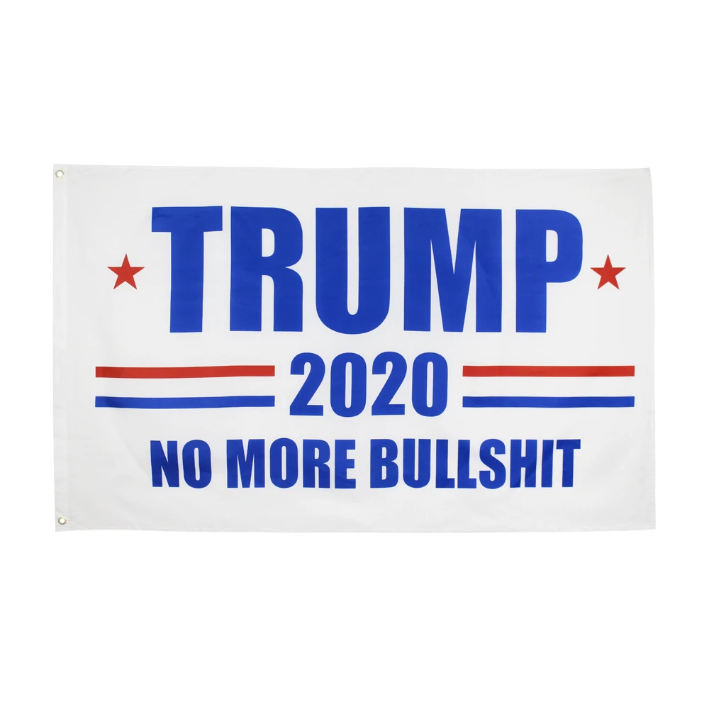 

ELECTION 90x150cm no more bullshit donald Trump NMB Flag For 2020 President USA Double horizontal bar 2020