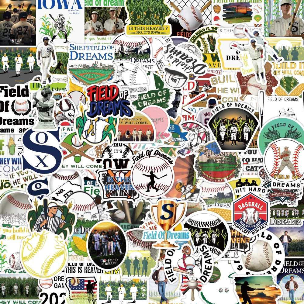 

50Pcs Creative Cartoon Sports Baseball Notebook Luggage Hand Account Decoration Graffiti Waterproof Stickers Wholesale