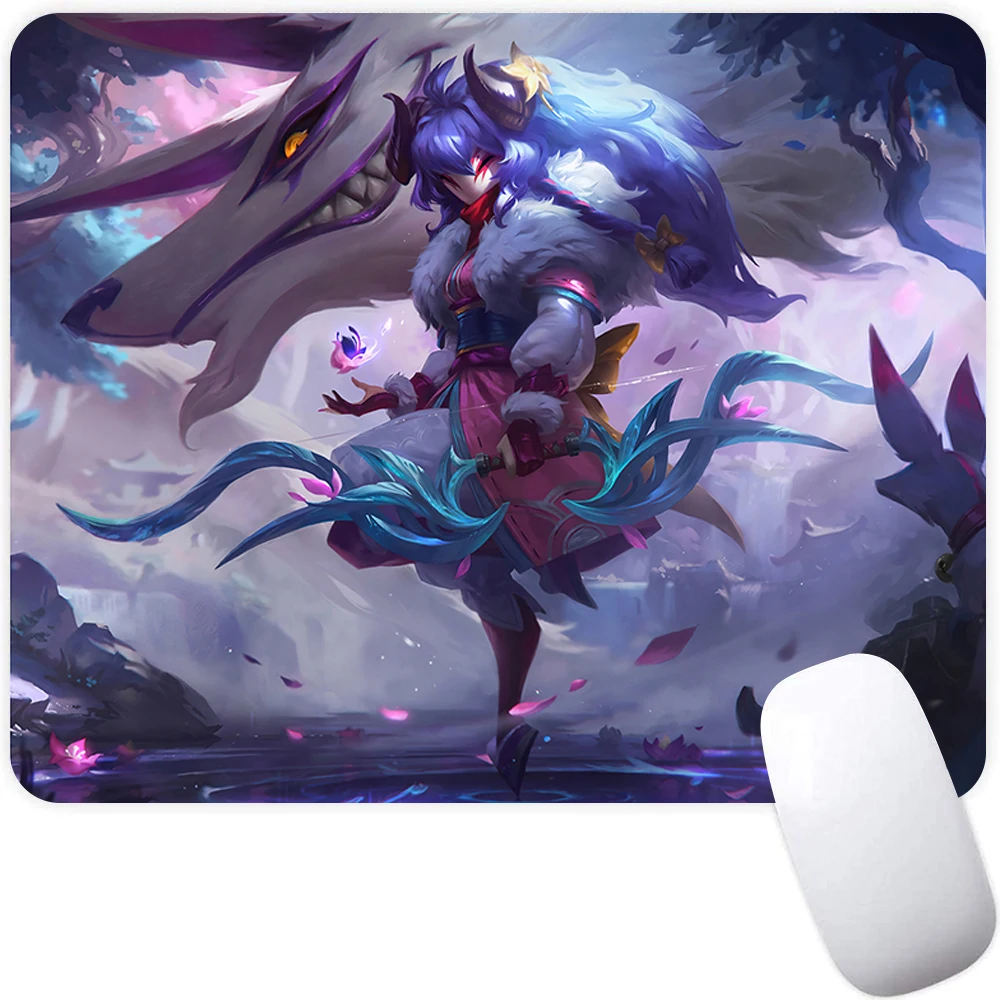 League of Legends Kindred Small Gaming Mouse Pad Computer Mousepad PC Gamer Mouse Mat Laptop Mausepad XXL Keyboard Mat Desk Pad
