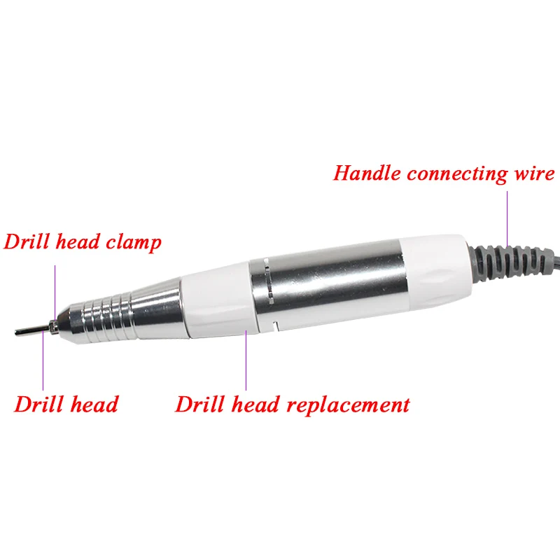 

Mini Electric Nail Drill Handpiece Nail Polisher Grinder for Nail Drill Machine Manicure Pedicure Nail Art Tool 30000RPM