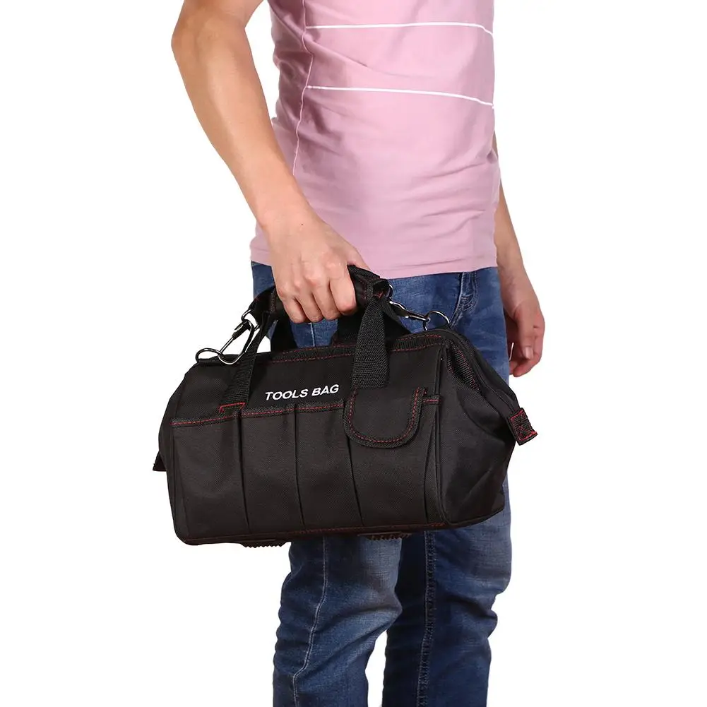 

Multi-function Tool Bag 600D Oxford Waterproof Large Size Metal Frame Port Pouch Hammers Pliers Screwdriver Holder Storage Bags