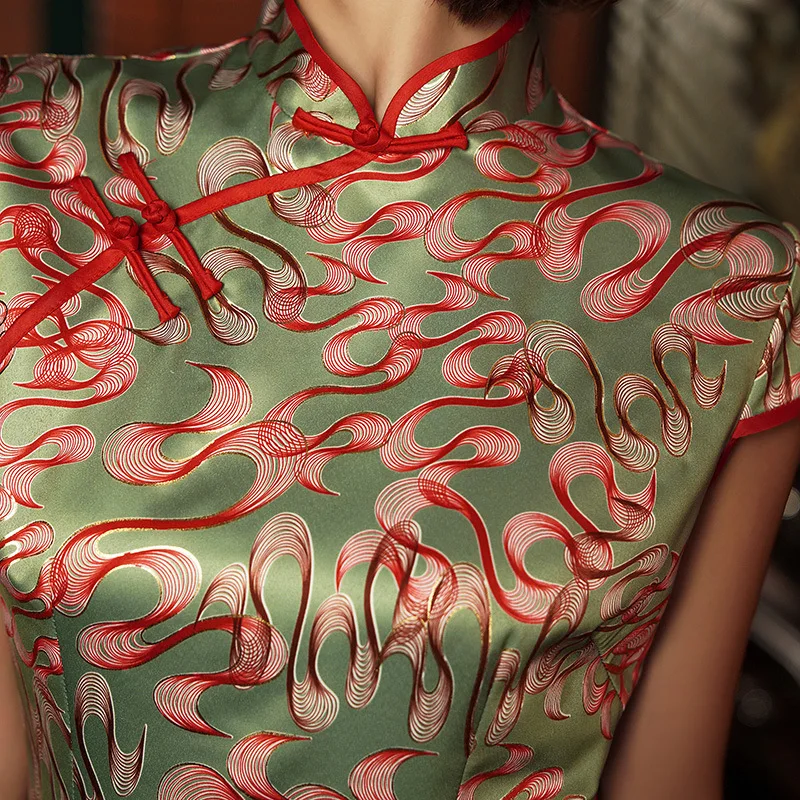 Sheng Coco женское традиционное вечернее платье китайское новинка ленточный узор