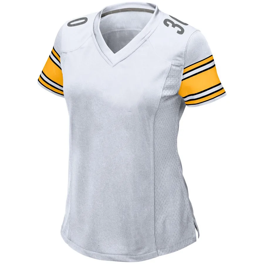 

Customized Stitch Jersey Womens American Football Pittsburgh Fans Jerseys SMITH-SCHUSTER BUSH WATT SHAZIER BROWN Jersey