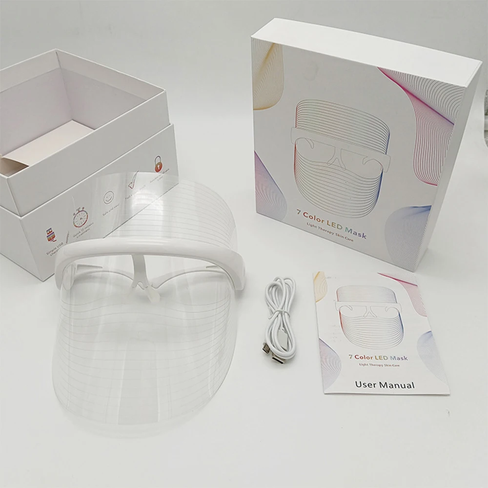 

7 Colors LED Light Therapy Face Mask Photon Anti Aging Beatuy Tools Facial SPA Instrument Skin Care Remove Wrinkle Skin Tighten
