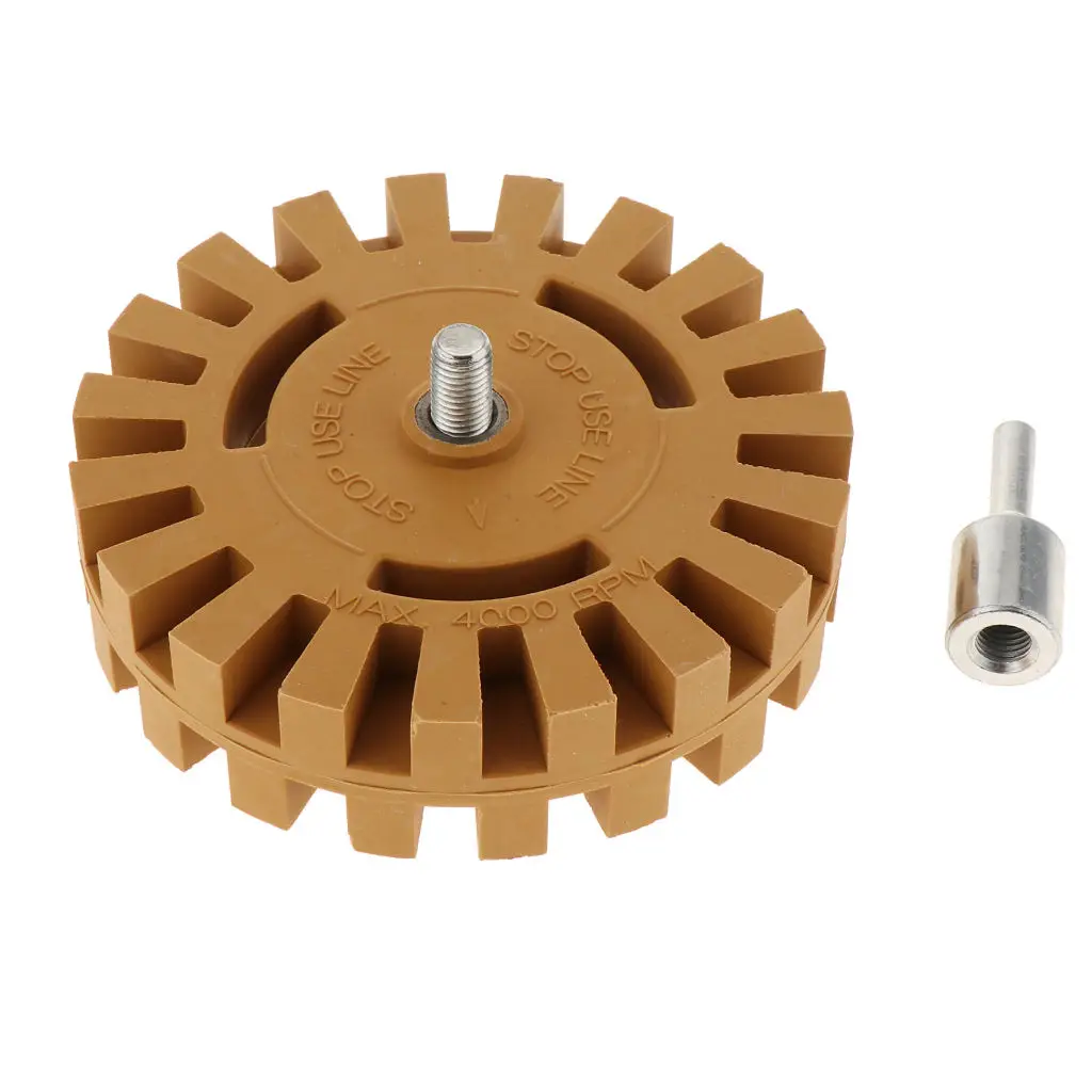 

Pneumatic Rubber Wheel with Electric Drill Adapter for Easy Installation in Any Pneumatic Or Domestic Electric Drill (Yellow)