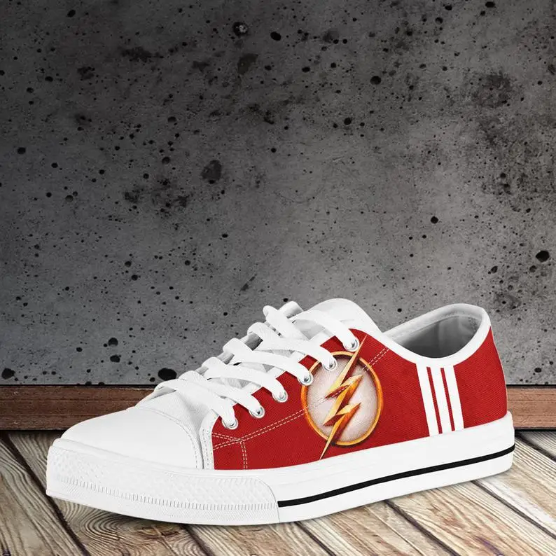 

The Flash Custom Logo Image Printing Sneakers Shoes Men Hotable Canvas Canvas Breathable Zapatos De Mujer Outdoor