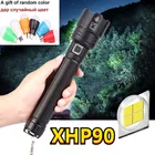 Мощный светодиодный фонарик XHP90.3, новинка 2021, масштабифонарь фонарик 18650, 26650, водонепроницаемый фонарик с USB-зарядкой для кемпинга и охоты