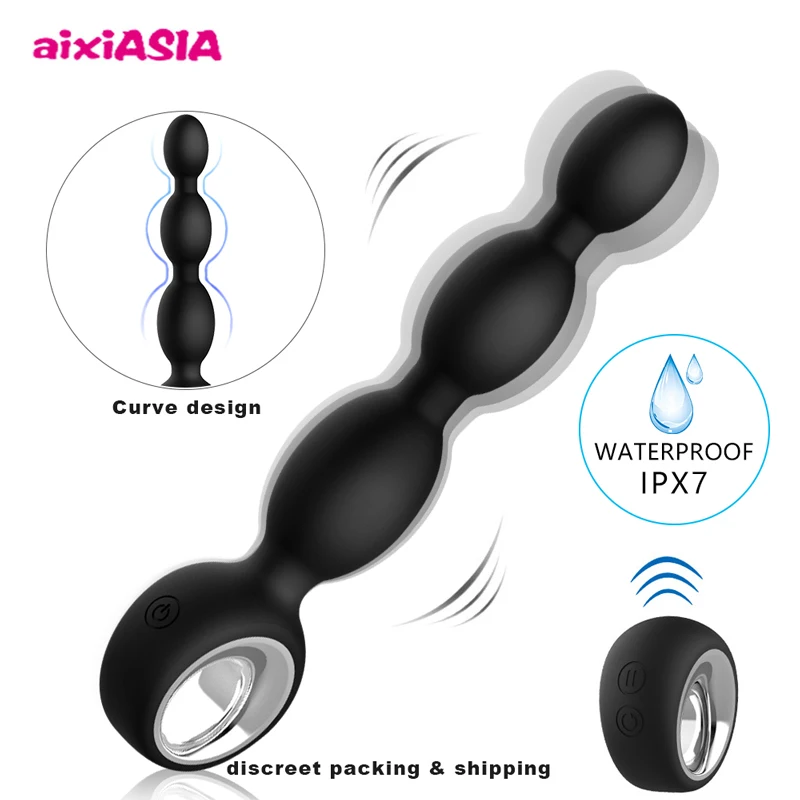 Dildo Anal Stimulator Beads Big Butt Plug Wireless Remote Control Male Vibrator Sex Erotic Toys For Gay Men Prostate Massager |