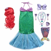 the little mermaid dress for little girls 12m 2 4 6 8 10y fairy tale siren cosplay costume kids summer beach frocks