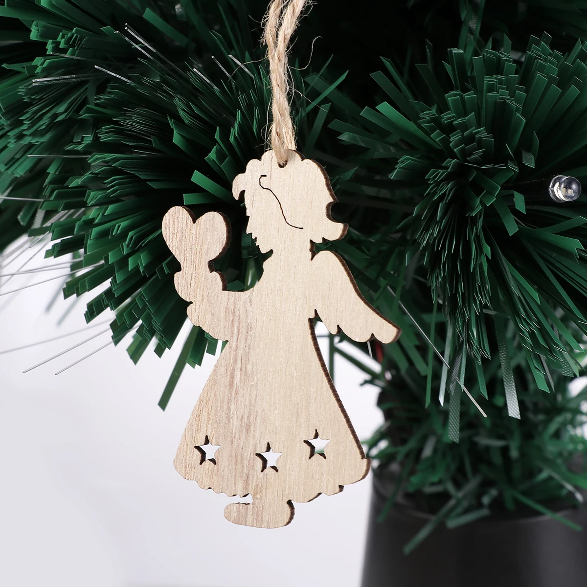10 шт. украшения для рождественской елки подвесные деревянные подвески из