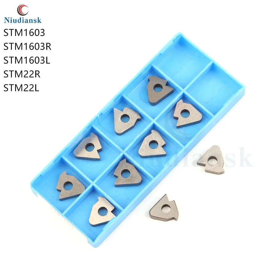 

10 pcs STM1603 STM1603R STM1603L STM22R STM22L Thread Shims Lathe Accessories Carbide Inserts Knife Pad ,For Thread Turning Tool