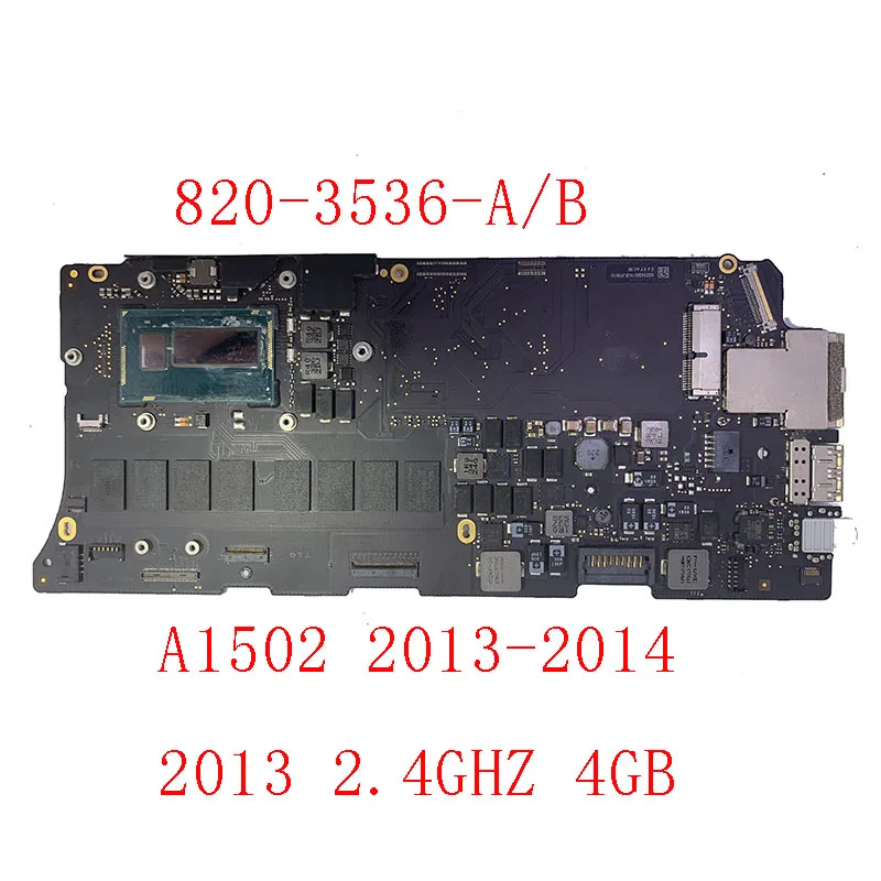 Бесплатная доставка материнская плата для Macbook Pro Retina A1502 i5 2 4 ггц 4G 8G 820-3536-A 2013 2014 |