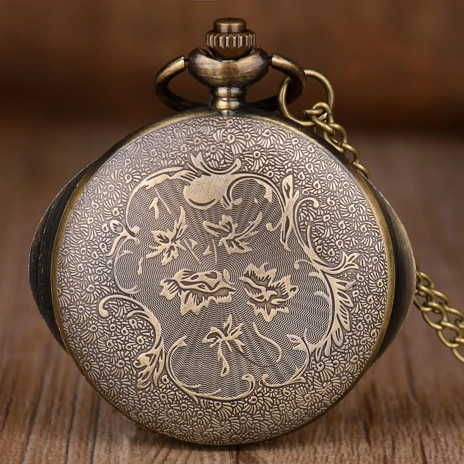 Старинные Бронзовые глаз Agamotto круглый чехол Форма кварцевые карманные часы