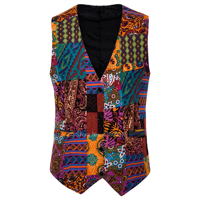 2021 News Men African Clothes Jacket Autumn Full Sleeve Casual Suit Dashiki Print Fashion Folk-custom Business Vest | Тематическая