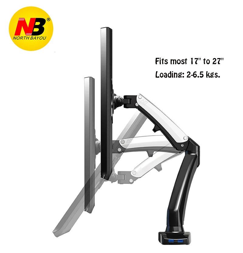 Настольный держатель NB F100 для ЖК монитора 17 27 дюймов эргономичная газовая