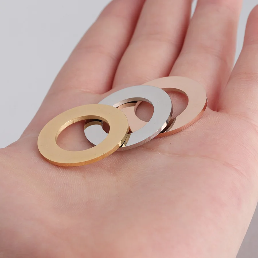 

Stainless Steel Circle Ring Charms Pendant For Engrave 25mm Round Ring Tag Mirror Polished Wholesale 10pcs