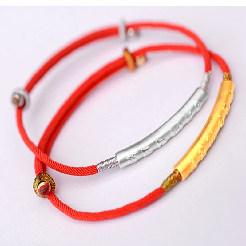 Лко S999 стерлингового серебра ярко красного цвета Модная простой ручной