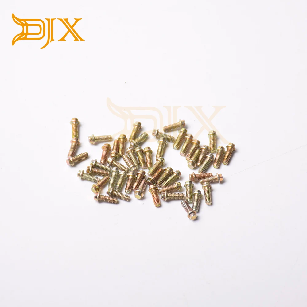

DJX 50 шт. 2x6 мм плоская головка внешние шестигранные винты для 1/10 RC Металлические колесные диски