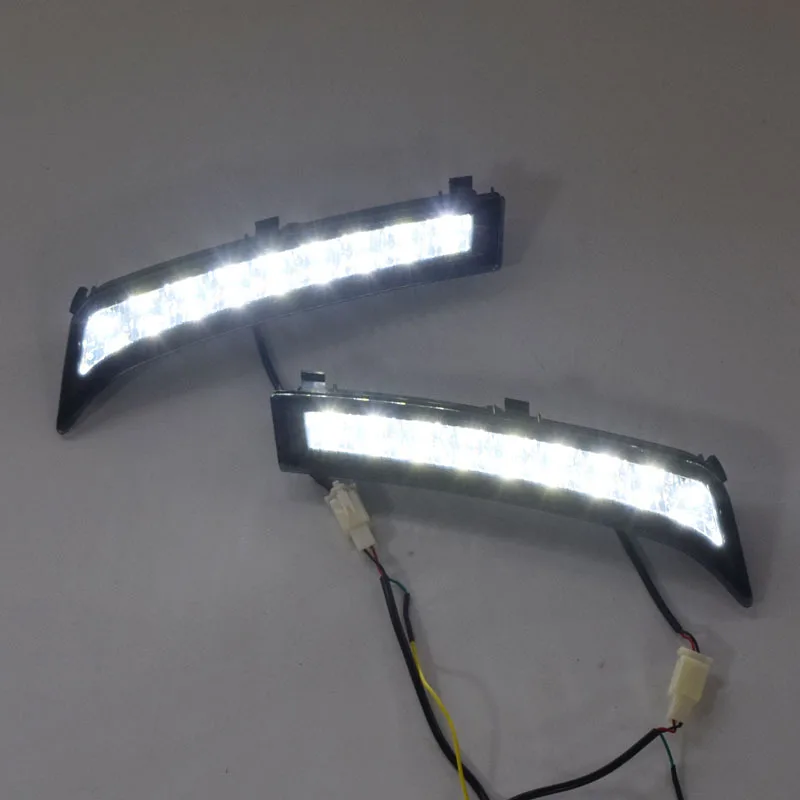 2Pcs/Pair SUNKIA Daylight Fog Lamp Car LED Daytime Running Light Black Cover DRL for Subaru Forester 2013 2014 2015 2016 | Автомобили и
