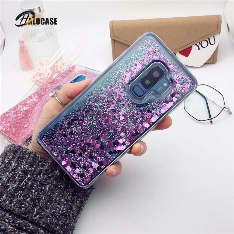 

Bling Shifting Sands Glitter TPU Case for Samsung Galaxy S9 S10 Case Plus S5 S6 S7 Edge S8 A6 A7 A8 2018 Note 4 5 8 9 Soft Cover