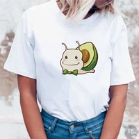 avocado printed t shirt for women casual o neck white tees streetwear t shirt clothes women tops fashion short sleeve clothes