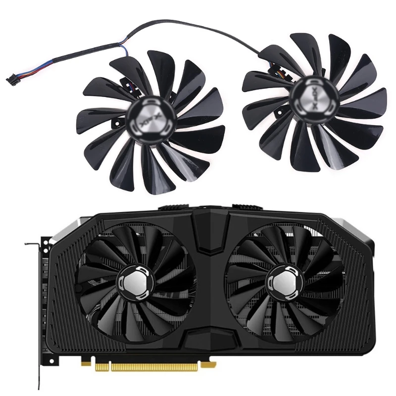 

2pcs/set 95mm FDC10U12S9-C RX5700 XT GPU Fan For XFX RX 5600 5700 XT RAW II Graphics Card Cooling Fan Dropshipping