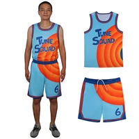 space basketball jersey jam cosplay costume tune squad 6 james top shorts goon squad a new legacy basketball uniform