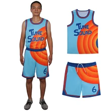 Space Basketball Jersey Jam Cosplay Costume Tune-Squad #6 James Top Shorts Goon Squad A New Legacy Basketball Uniform