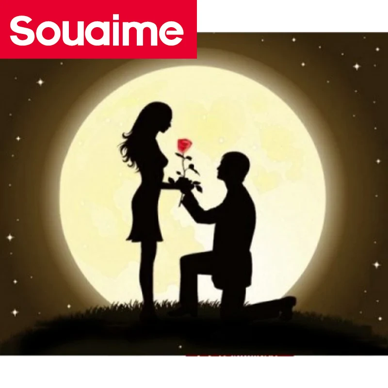 Полностью квадратная/круглая дрель 5d Diy Алмазная картина пары кристалл