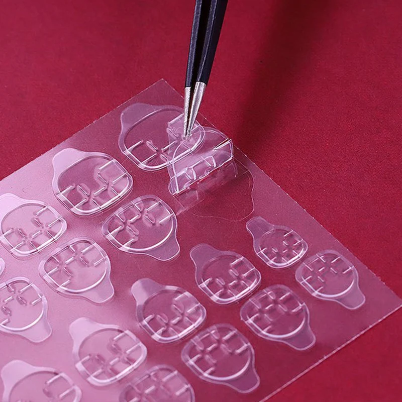 

Прозрачные двусторонние самоклеящиеся наклейки для ногтей, 10 листов