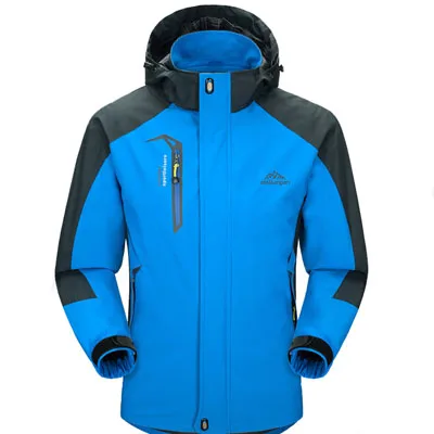 Men Royal Blue JACKSANQI весенне-осенняя мужская водонепроницаемая походная куртка для активного отдыха, ветровка для походов, спортивные пальто RA320 - Цвет: Men Royal Blue