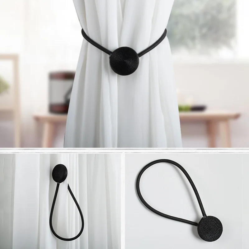 

Round Buttons Curtain Tieback Holder Curtain Clip Home Decor Curtain Hanging Buckle Tie Back Room Curtain Accessories