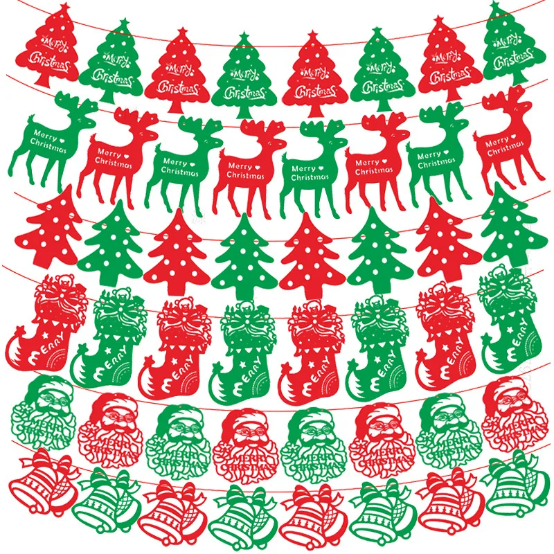 3 метра рождественские флаги Висячие фетровые поделки для дома Рождественские