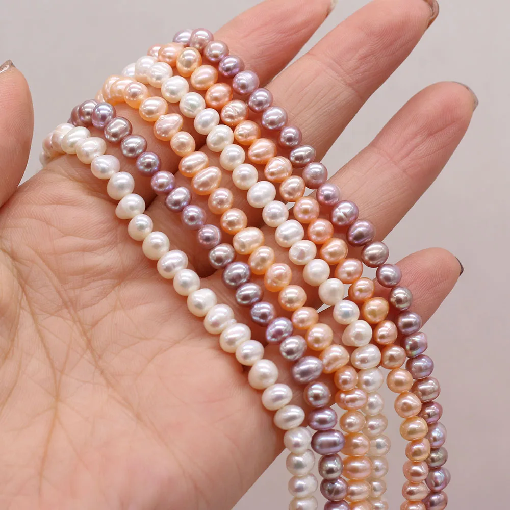 

Бусины круглые из натурального жемчуга, для изготовления ювелирных изделий, ожерелий, браслетов, изысканный подарок, размер 4-5 мм