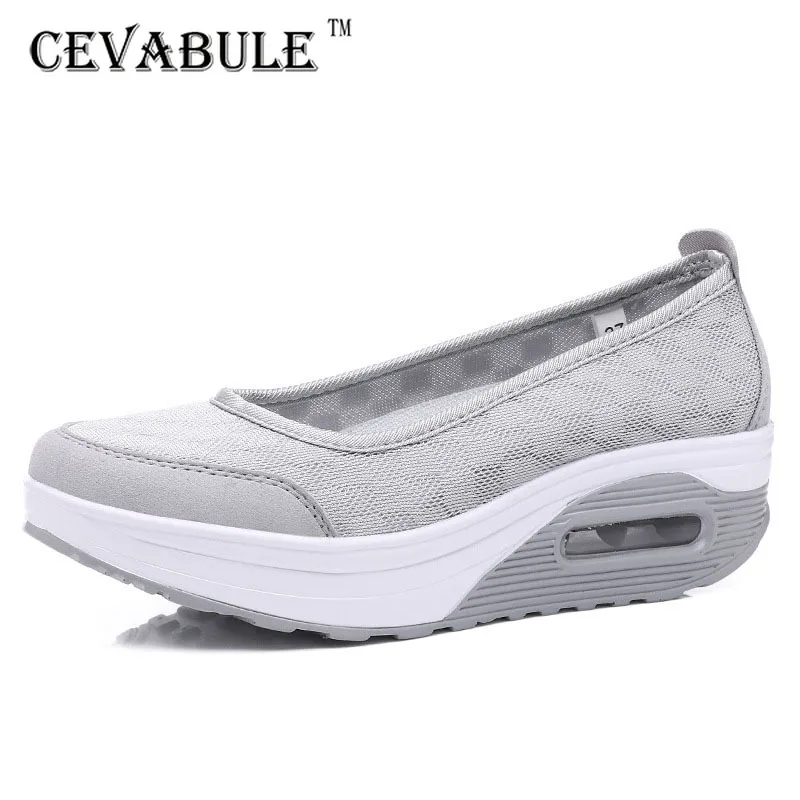 CEVABULE/женская повседневная обувь; Женские однотонные кроссовки на платформе; летняя дышащая обувь; женская Вулканизированная обувь; LCH-2963