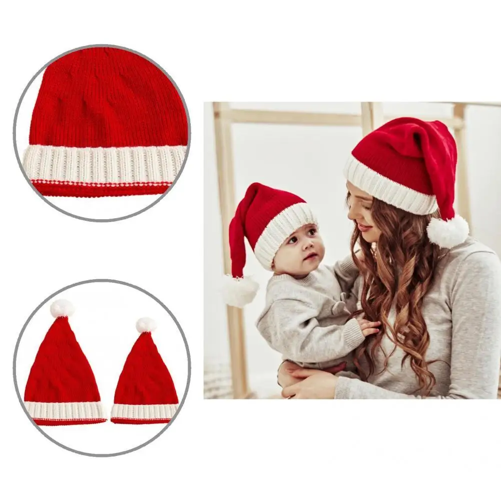 

Useful 2Pcs/Set Safe Use Decorative Skin-friendly Children Cap Bight Color Women Knitted Cap Durable for Friends