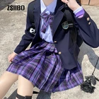 Японская школьная форма, Женская трапециевидная плиссированная юбка в стиле преппи, милая клетчатая юбка в стиле Харадзюку, Милая женская мини-юбка Ulzzang