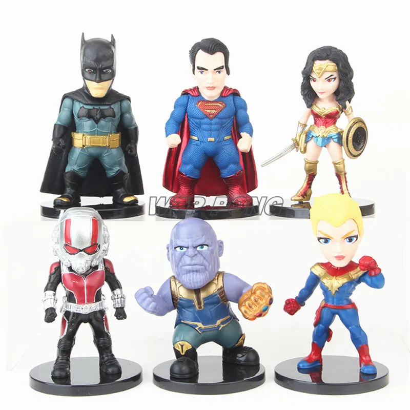 6 шт./партия фигурка супергероя из фильма аниме модель игрушка кукла подарок для