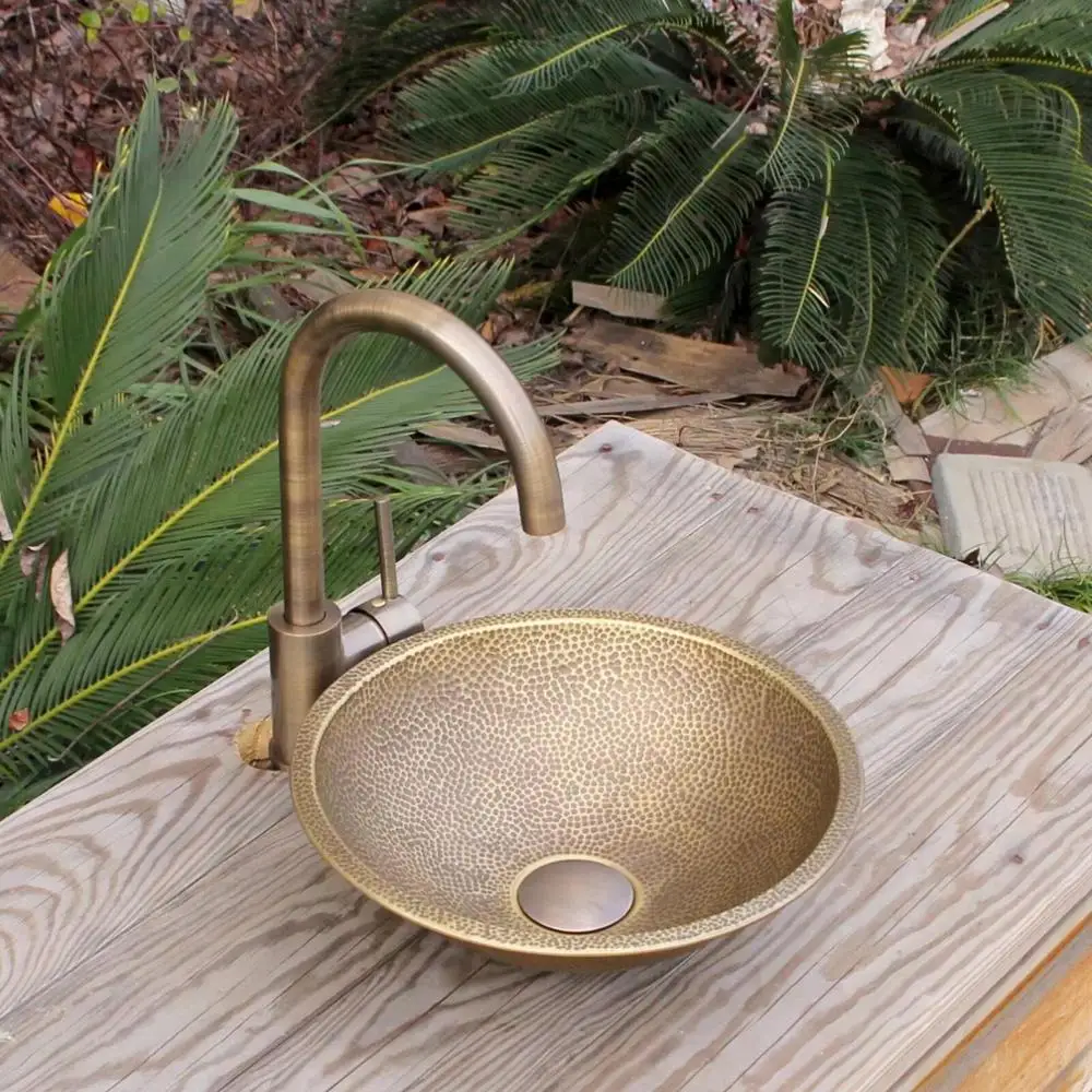 

Cangler sink brass bathroom sink brass vessel sink brass vanity basin round vessel sink washing sink