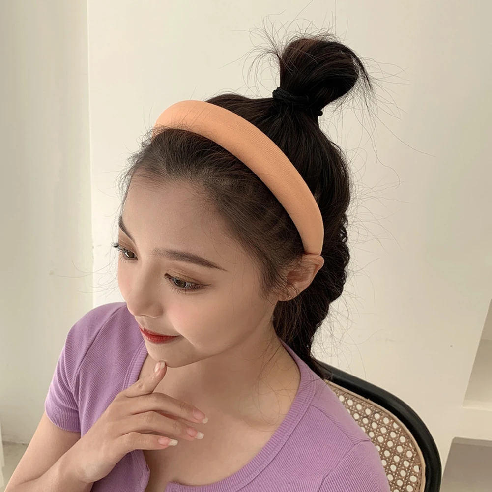 

New Solid Stain Headband Smooth Non-slip Wide Hair Hoops Elegant Candy Color Simple Women Hairbands Hair Accessories