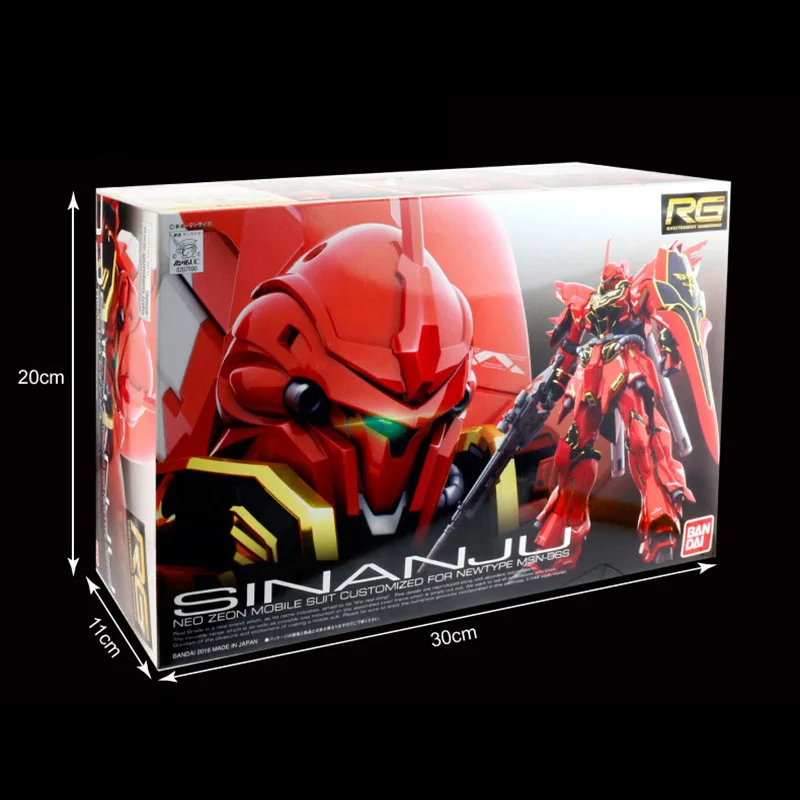 Bandai натуральная RG 22 1/144 аниме MSN 06S Sinanju воина гундама модель в собранном виде