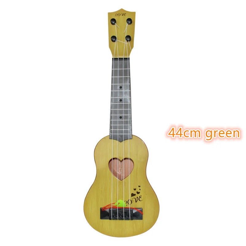 green-44cm 39 см/44 см мини-укулеле игрушечная гитара Детские Классические игрушки Симпатичные Хлопушка образовательные игрушки развитие детей подарок на день рождения - Цвет: green-44cm