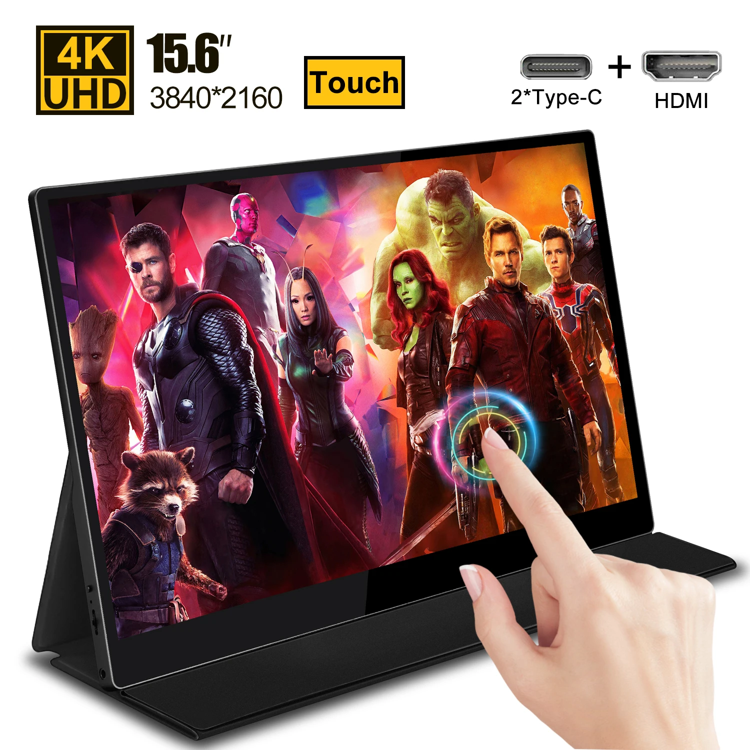 15 6 4K сенсорный экран монитор IPS HDR для PS4 Xbox Switch gaming Huawei Samsung телефон портативный