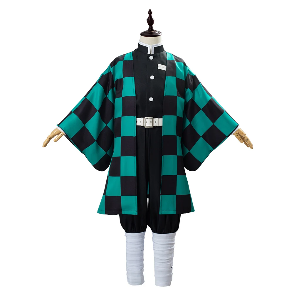 

Demon Slayer Kimetsu no Yaiba Kamado Tanjirou Cosplay Custome Uniform Kids Children Halloween Carnival Costume Custom