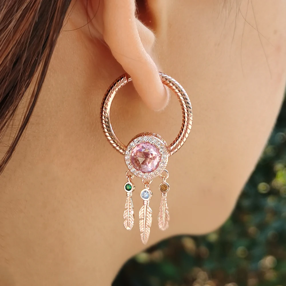 

Gosikee Hoop Earrings fit Moments Charms Earring for women fit Moments Charm Hoop Earrings aros mujer