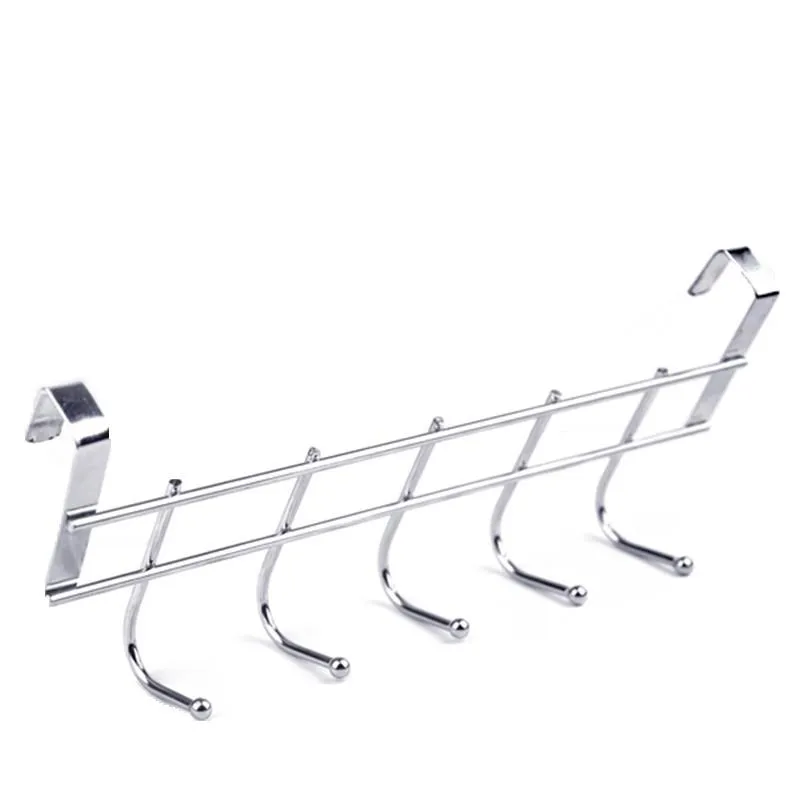 Over The Door 5 Hooks Home Bathroom Organizer Rack Clothes Coat Hat Towel Hanger Housekeeping Organizers Up Hot Sale | Дом и сад