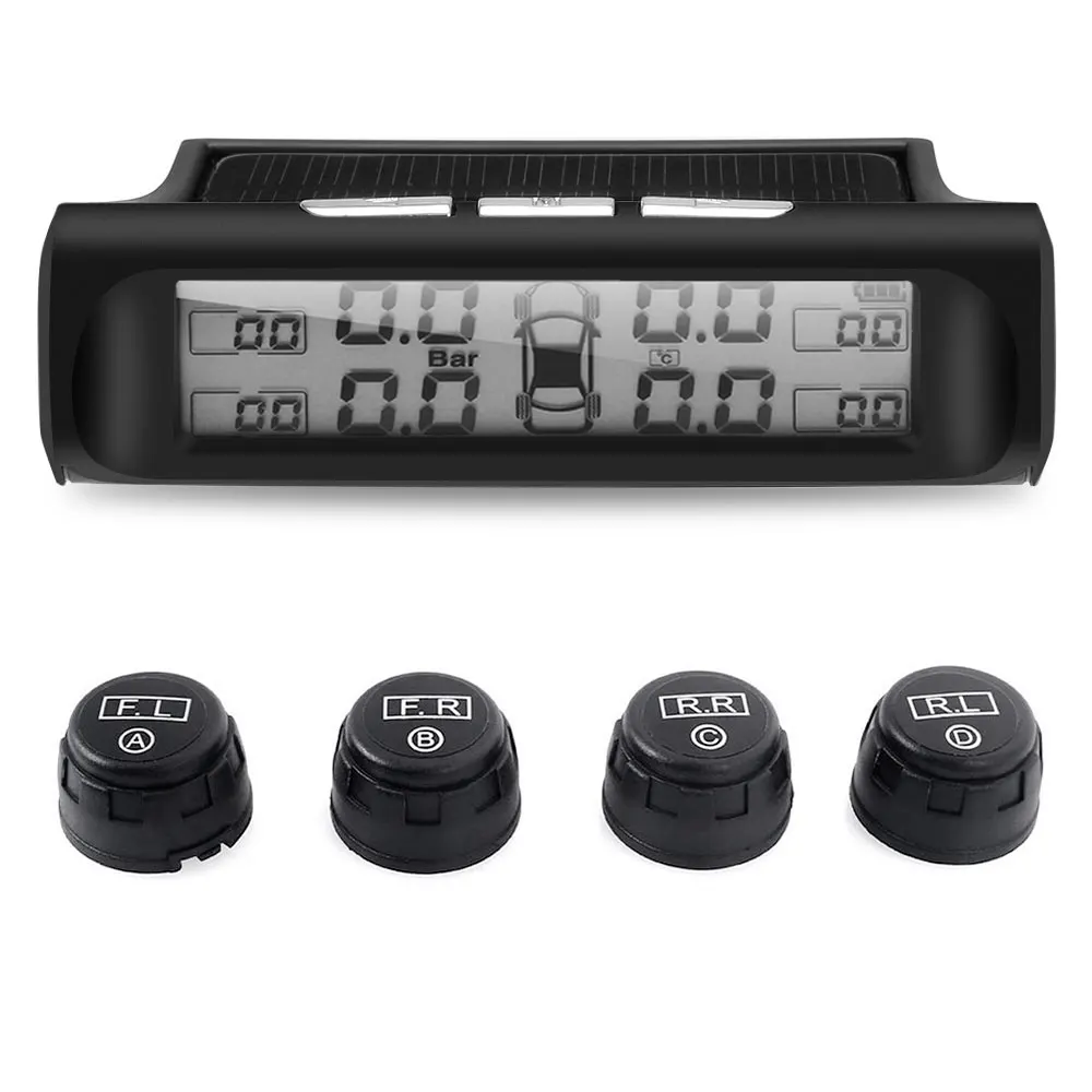 Автомобильная TPMS USB-сигнализация умная с ЖК-дисплеем солнечная энергия