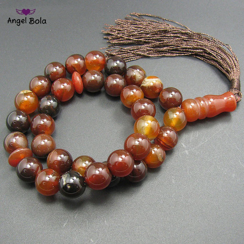 Натуральный камень круглый Форма ювелирные изделия 12 мм большой 33 четки